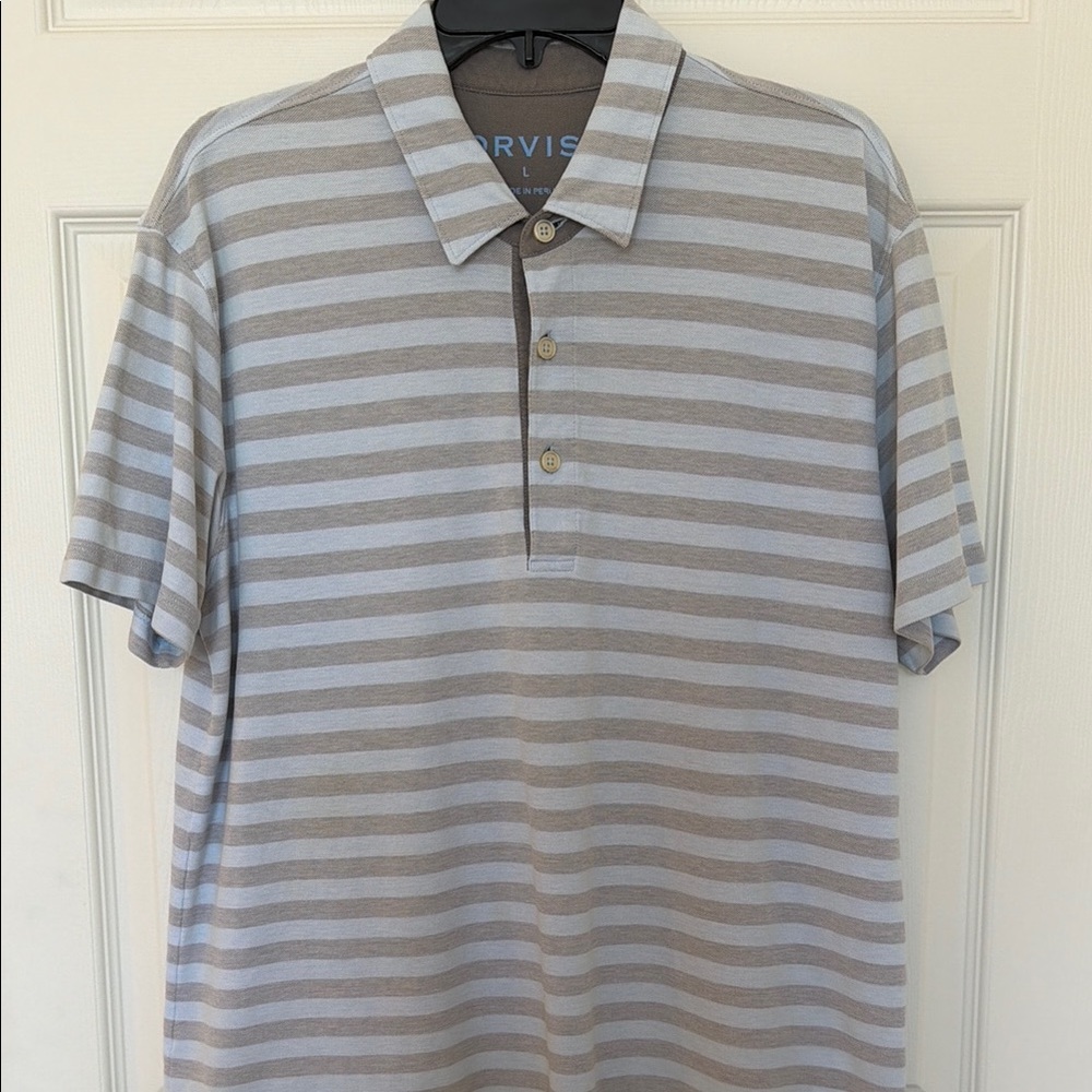 Orvis Men's Striped Polo Shirt